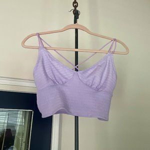 Shein purple tank crossback tank top